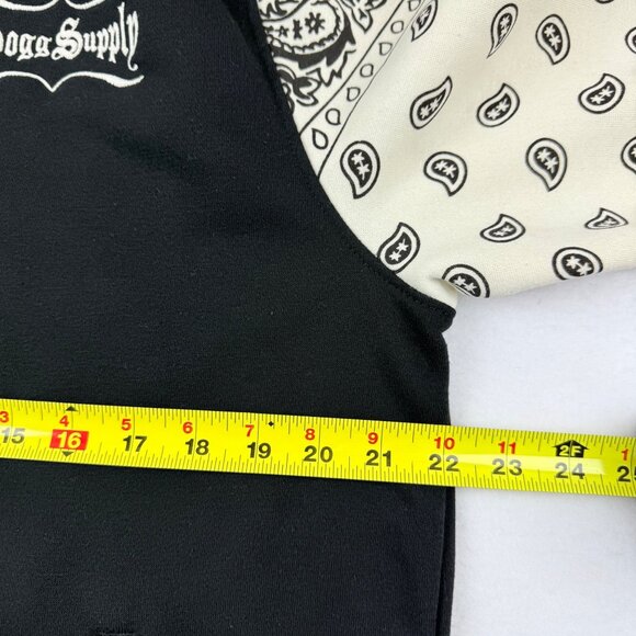 Dogg Supply By Snoop Dogg Mens Black/Cream Zip-Up Fleece Varsity Hoodie Sz M NWT - Picture 11 of 12